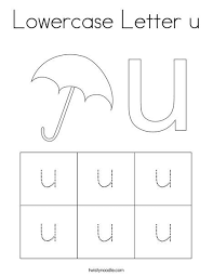 Lowercase Letter U Coloring Page Twisty Noodle Lower Case Letters Preschool Coloring Pages Lettering