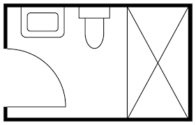 how to lay out a 5 by 8 foot bathroom