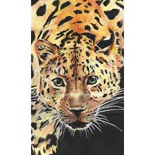 Megan Humphries Leopard Watercolor Watercolor Art Prints Batik Art