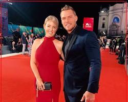 Image of Alan Ritchson with his wife, Catherine