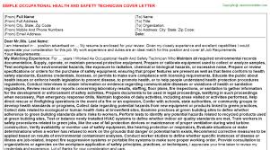 Writing a great laboratory technician cover letter is an important step in your job search journey. Occupational Health And Safety Technician Cover Letter