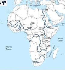 The zambezi river, the longest river in the region, forms a. Free Labeled Printable Map Of Africa Rivers In Pdf
