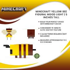 However, sometimes bees move into houses and. Buy Minecraft Yellow Bee Figural Led Mood Light Bedside Table Lamp For Desk Home Decor Accessories And Room Essentials Official Video Game Collectible 5 Inches Tall Online In Turkey B07nqc6kkb