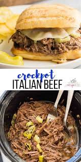 Crockpot Italian Beef Italian Beef Crockpot Italian Beef Recipes Roast Beef Recipes