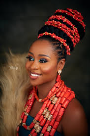 Packing gel hairstyles for wedding. Coral Beads A Stunning Hairstyle Today S Igbo Bridal Beauty Look