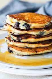 Blueberry Vegan Pancakes The Worktop You Won T Be Able To Tell That These Blueberry Vegan Easy Vegan Pancakes Recipe Vegan Pancake Recipes Vegan Pancakes