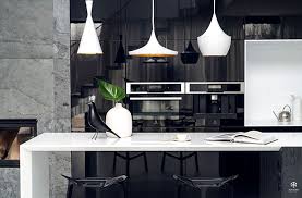 Modern interior with fout white chairs 3d rendering. Minimalist House Interior In Black And White Decor Interiorzine