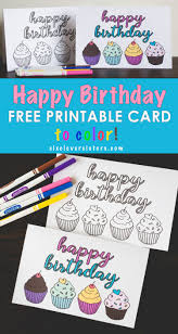 free printable happy birthday card six clever sisters