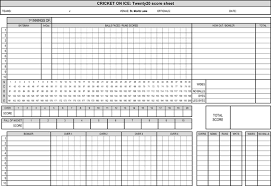 Printable Cricket Score Sheets Download In Pdf