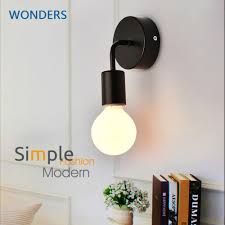Simple Wall Lamp Vintag Indoor Lighting Black White Led Sconce Wall Light Fixtures For Home Bedroom Bedside Bar Hotel Led Indoor Wall Lamps Aliexpress