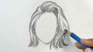 How To Draw Short Hair Styling For Woman Pencil In 2020 Short Hair Drawing Short Hair Styles Hair Sketch