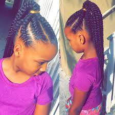 Feed In Braids Into A Ponytail Done By Me Feed In Braids Ponytail Feed In Braids Hairstyles Braid Into A Ponytail