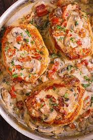 Boneless pork chops make a great, simple and tasty meal. Bacon And Mushroom Smothered Pork Chops Julia S Album
