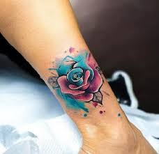 The rose appears to be right in the middle of these leaves and even has different. Top 30 Watercolor Rose Tattoos Best Watercolor Rose Tattoo Designs