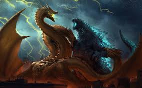 Godzilla big fat godzilla coloring pages lineart. Godzilla Vs King Ghidorah Godzilla King Of The Monsters 4k Wallpaper 31