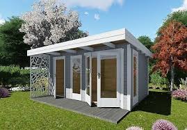 Die summe der flächen für die kita beträgt 545 m². Gartenhaus Flachdach Anbau 4 5x3m 90cm 28mm Blockhaus Holz Kiel Eb28226f18l Ebay