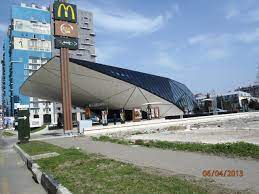 Modern architecture in batumi, the building of mcdonald`s. Mcdonalds Batumi Ferry Building San Francisco Batumi Black Sea