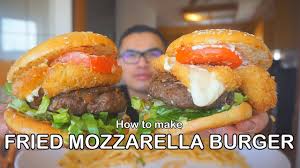 Stir the bread crumbs, 1 cup of parmesan and 1 teaspoon of salt in a medium bowl to blend. How To Make A Fried Mozzarella Burger Youtube