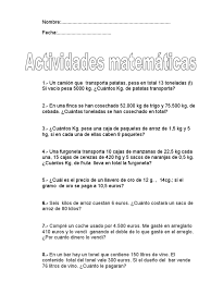 Problemas Matematicas Repaso Naturaleza