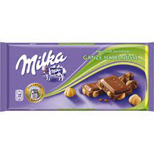 Milka Whole Hazelnuts Chocolate 100g