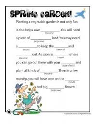 My day as an author mad lib; Teaching With Tlc Spring Easter Mad Libs