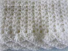 V Stitch Baby Afghan With Scalloped Trim Easy Crochet Baby Baby Afghan Crochet Baby Blanket Crochet Pattern
