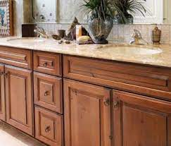 Woodharbor Bathroom Vanity In Knotty Alder Wood And Toasted Nut Finish Traditional Look With A Rea Cabinets And Countertops Bathroom Vanity Bathroom Pictures