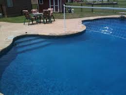 While black plaster is sometimes used, a problem with color uniformity, trowel marks and fading make it a more problematic choice. Dark Plaster Concerns Trouble Free Pool