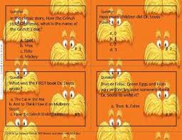 You would eat it in a house. Dr Seuss Trivia Task Cards By Julianne Zielinski Tpt