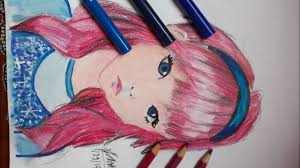 I draw most things with an idea in the back of my head but they often end up very different. Cute Anime Girl Drawing Time Lapse Colored Pencil Youtube