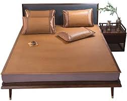 Summer Sleeping Bed Rattan Mat Cooling Topper Mattress Pad Cushion Smooth Air Conditioned Bed Mat 3 Pieces Folding Moistu In 2020 Mattress Pad Sleeping In Bed Bed Mats