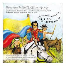 Son nombres, tanto para niños como. Cartilla 20 De Julio Un Grito Que Hizo Historia Ingles Regalos Colombianos