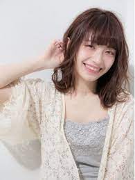 大人かわいいショコラピンクデジタルパーマミディアムボブ4 hair styles hair korean model