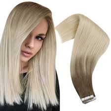 10 / 12 / 14 inch heat safe: Vesunny 12 Inch Tape In Hair Extensions Ombre Color 8a 60 Light Brown Ombre Platinum Blonde Tape In Hair Extensions Silky Straight Hair Remy Hair For Women 20pcs 40g Buy Online In Antigua