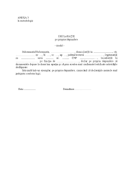 4 se menţionează de către solicitant doar acele cazuri în. 6 Declaratie Pe Propia Raspundere Documente