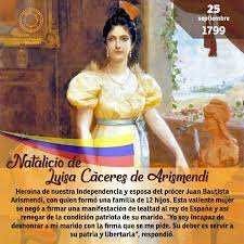 Maybe you would like to learn more about one of these? Ministerio Del Poder Popular Para La Educacion Efemerides El 25 De Septiembre De 1799 Nace La Heroina De La Guerra De Independencia De Venezuela Luisa Caceres De Arismendi Recodada Como La