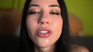 Sweet ahegao girl brings me to cum with a long tongue blowjob