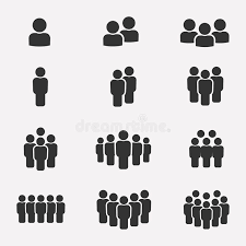 Black And White Icons People Pin On Art Design