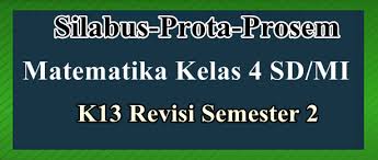 Promes matematika kelas 4 semester 1 kurikulum 2013 revisi 2020. Silabus Prota Prosem Matematika Kelas 4 Sd Mi K13 Revisi Semester 2 File Edukasi