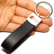S Line Leather Keychain For Audi Keys S Line Sline Keyring Key Fob Ring Chain Leather Keychain Keyrings Car Gadgets