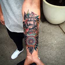 You can get traditional ones as well as ones i just love the coloring involved in this design with the blues and greens. Traditional Tattoos 100 All Time Greatest Traditional Tattoos Ever