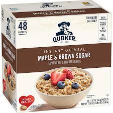The latter is 1.4 g sugar and 9.4 g of dietary fiber, the rest is complex carbohydrate. Quaker Instant Oatmeal Maple Brown Sugar Individual Packets 48 Count Amazon Com Grocery Gourmet Food