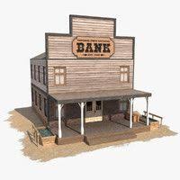 Wild West Buildings 3d Models And Textures Turbosquid Com Wild West 3d Model Building