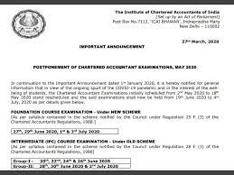 The institute of chartered accountants of india on friday released the exam dates of the candidates, who are appearing for the exams can obtain the exam dates from the icai's website. Icai May Exam 2020 Postponed Know Revised Ca Exam Dates Read Detailed Notification At Icai Org