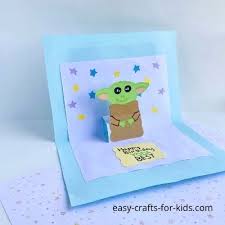 Close card, and press firmly to adhere. How To Make Yoda Pop Up Birthday Card