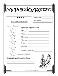 piano practice log worksheets teaching resources tpt