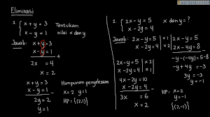 Pelajaran Soal Rumus Metode Eliminasi Wardaya College