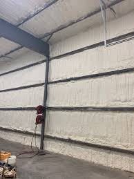 This is because most building codes are based on fiberglass insulation, not spray foam, which is often more efficient. Spray Foam Insulation On Metal Building Installed By Mpi Foam Metal Buildings Metal Building Insulation Spray Foam