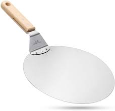 Maybe you would like to learn more about one of these? G A Homefavor 10 Inch Stainless Steel Pizza Peel Metal Round Pizza Paddle Large Pizza Spatula With Wood Handle For Baking Homemade Pizza And Bread Or Cheese Serving Tray Oven Home Kitche Amazon Com