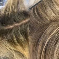 color correction farbkorrektur blondierung lange haare frisuren